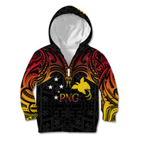 Papua New Guinea Kid Hoodie 48th Independence Anniversary Gradient - Wonder Print Shop