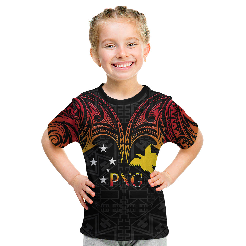 Papua New Guinea Kid T Shirt 48th Independence Anniversary Gradient - Wonder Print Shop