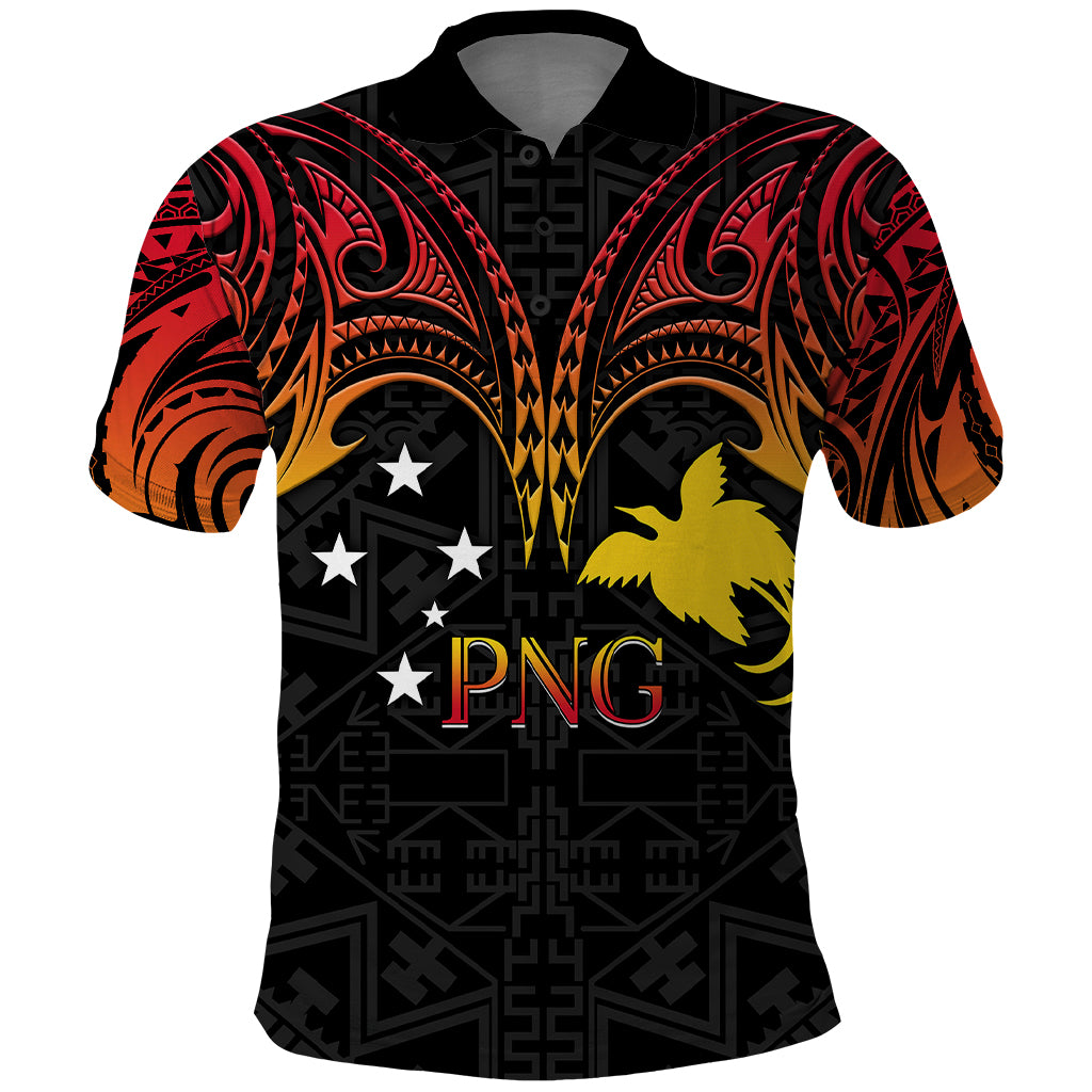 Papua New Guinea Polo Shirt 48th Independence Anniversary Gradient - Wonder Print Shop