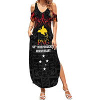 Papua New Guinea Summer Maxi Dress 48th Independence Anniversary Gradient - Wonder Print Shop