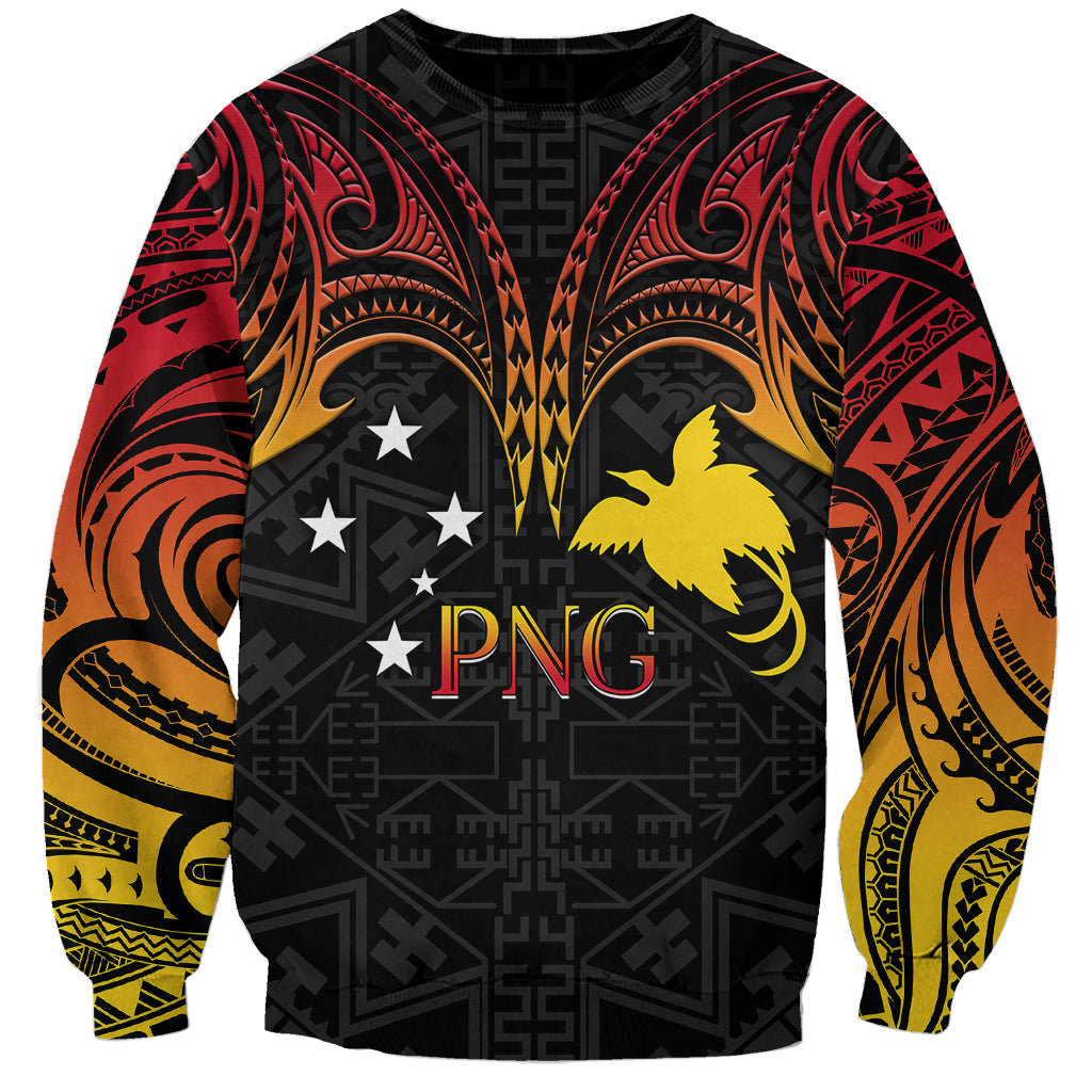 Papua New Guinea Sweatshirt 48th Independence Anniversary Gradient - Wonder Print Shop