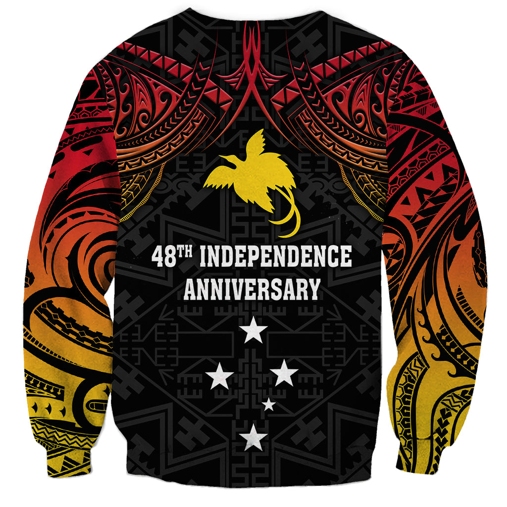 Papua New Guinea Sweatshirt 48th Independence Anniversary Gradient - Wonder Print Shop