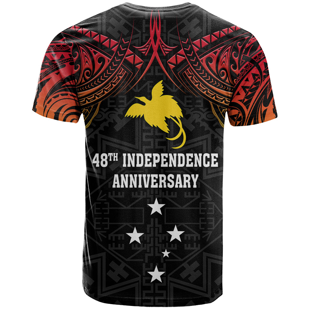 Papua New Guinea T Shirt 48th Independence Anniversary Gradient - Wonder Print Shop