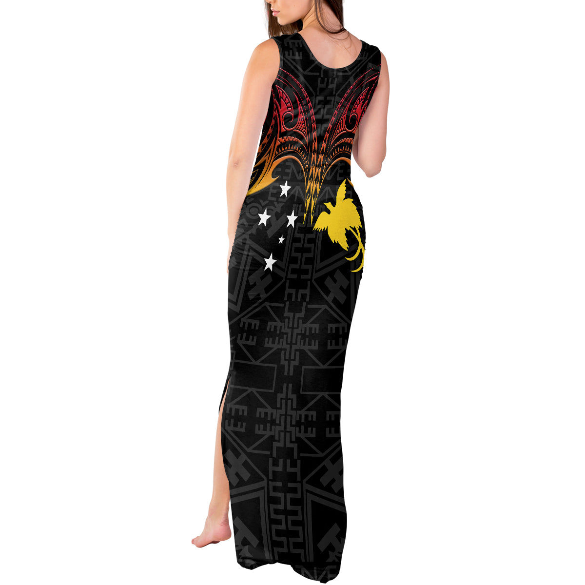 Papua New Guinea Tank Maxi Dress 48th Independence Anniversary Gradient - Wonder Print Shop