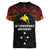 Papua New Guinea Women V Neck T Shirt 48th Independence Anniversary Gradient - Wonder Print Shop