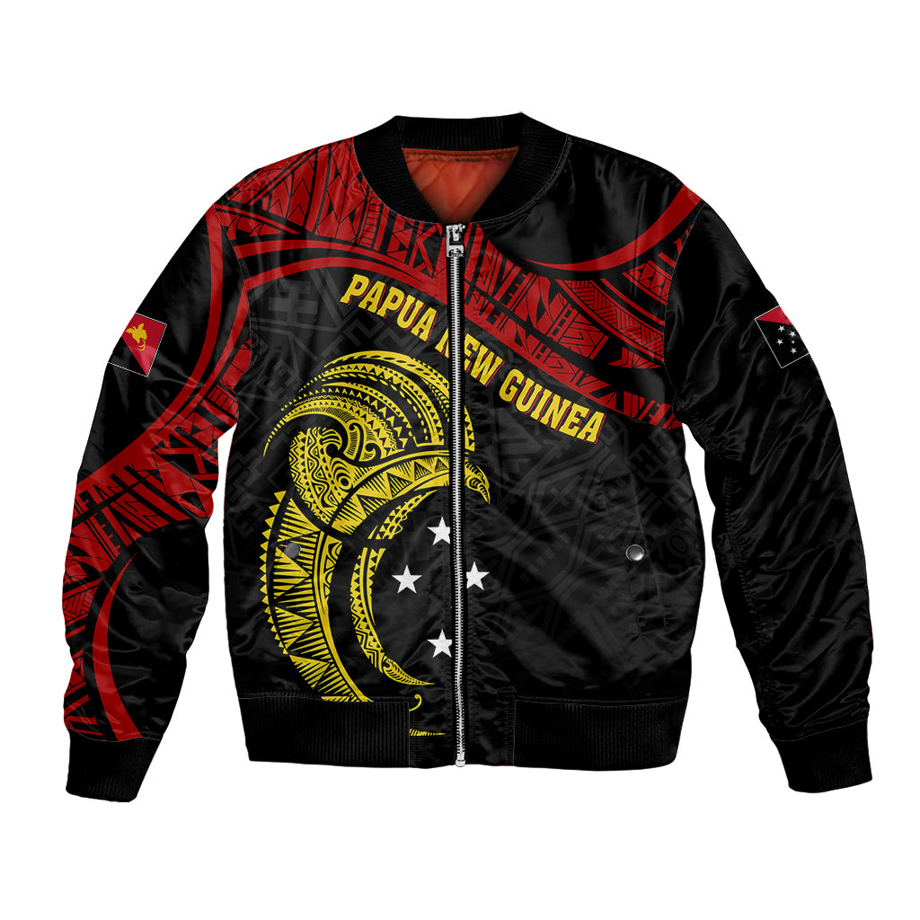 Papua New Guinea Bomber Jacket 48th Independence Anniversary Bird-of-Paradise Tribal Art LT7 - Wonder Print Shop