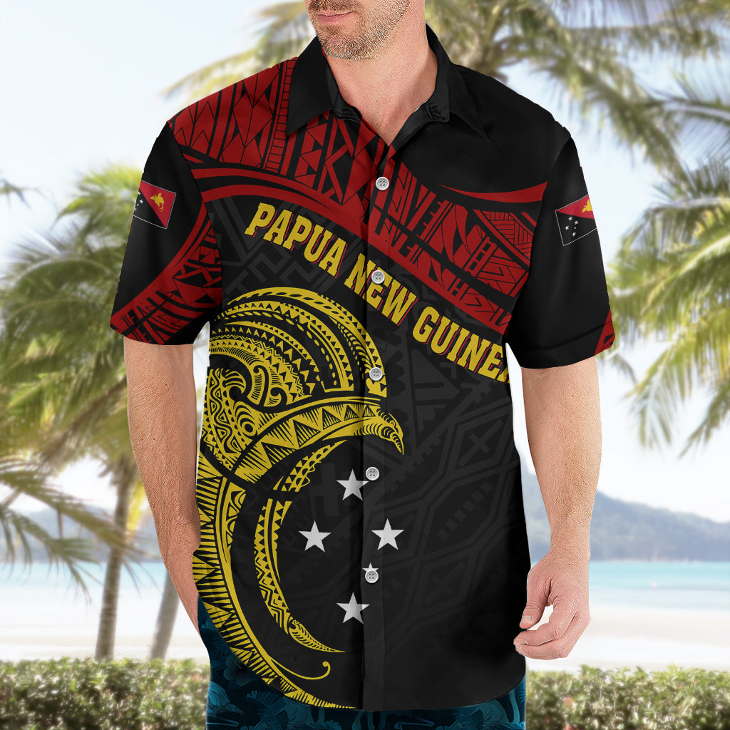 Papua New Guinea Hawaiian Shirt 48th Independence Anniversary Bird-of-Paradise Tribal Art - Wonder Print Shop