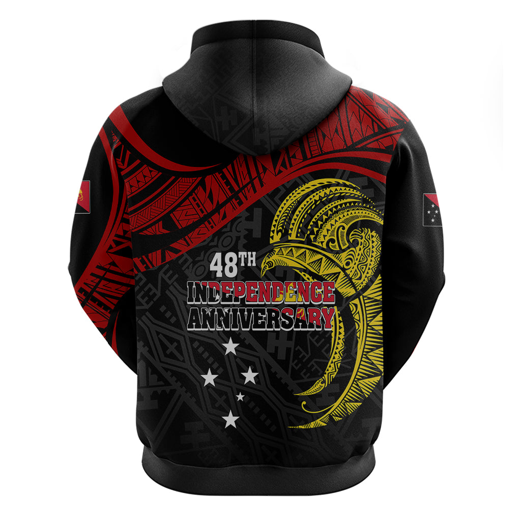Papua New Guinea Hoodie 48th Independence Anniversary Bird-of-Paradise Tribal Art - Wonder Print Shop