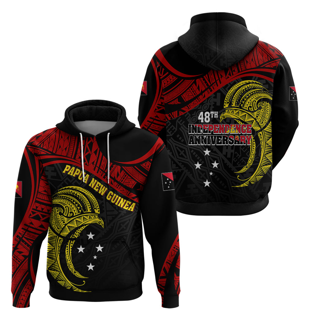 Papua New Guinea Hoodie 48th Independence Anniversary Bird-of-Paradise Tribal Art - Wonder Print Shop