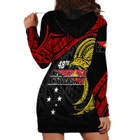Papua New Guinea Hoodie Dress 48th Independence Anniversary Bird-of-Paradise Tribal Art - Wonder Print Shop
