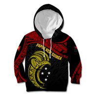 Papua New Guinea Kid Hoodie 48th Independence Anniversary Bird-of-Paradise Tribal Art - Wonder Print Shop