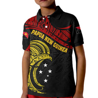 Papua New Guinea Kid Polo Shirt 48th Independence Anniversary Bird-of-Paradise Tribal Art - Wonder Print Shop