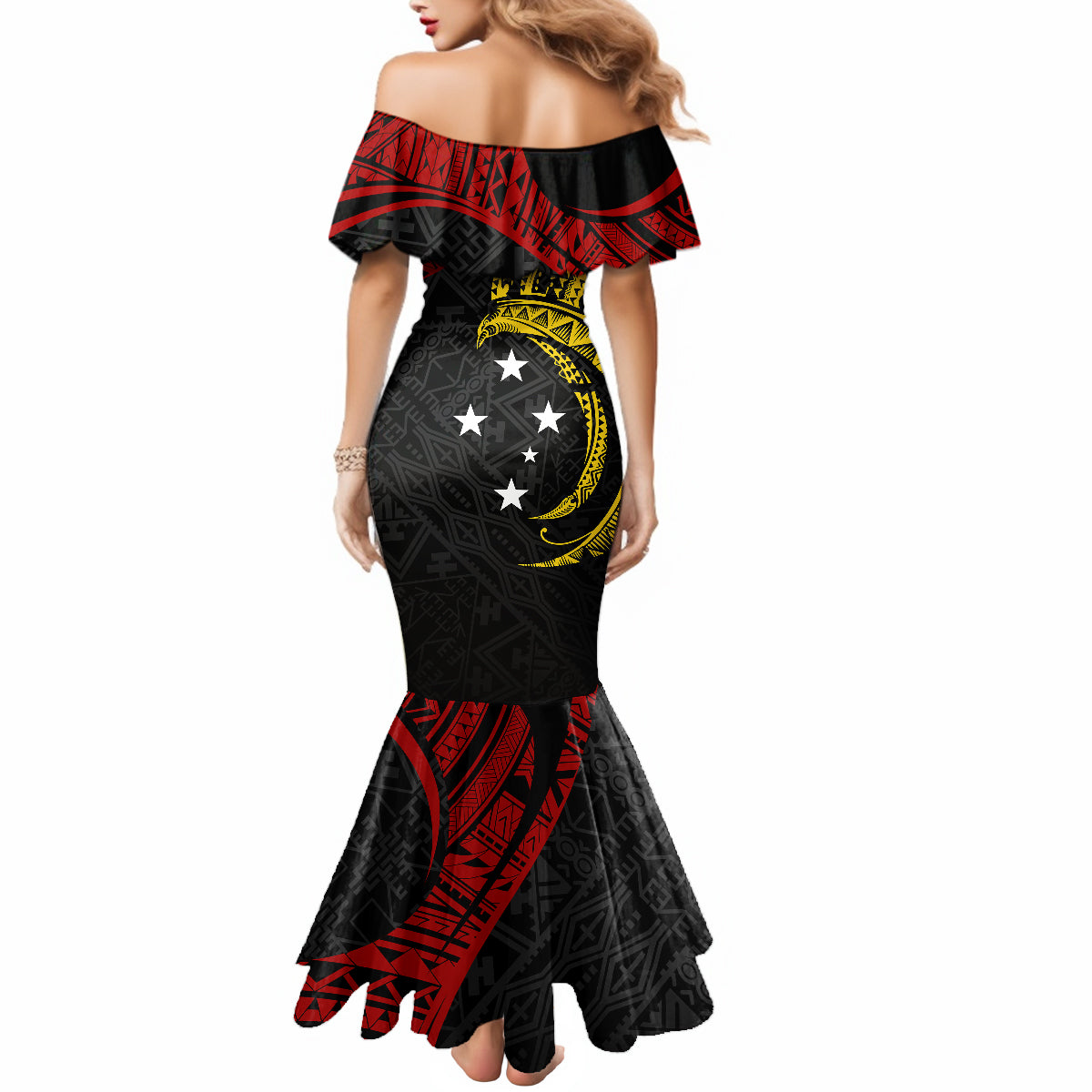 Papua New Guinea Mermaid Dress 48th Independence Anniversary Bird-of-Paradise Tribal Art - Wonder Print Shop