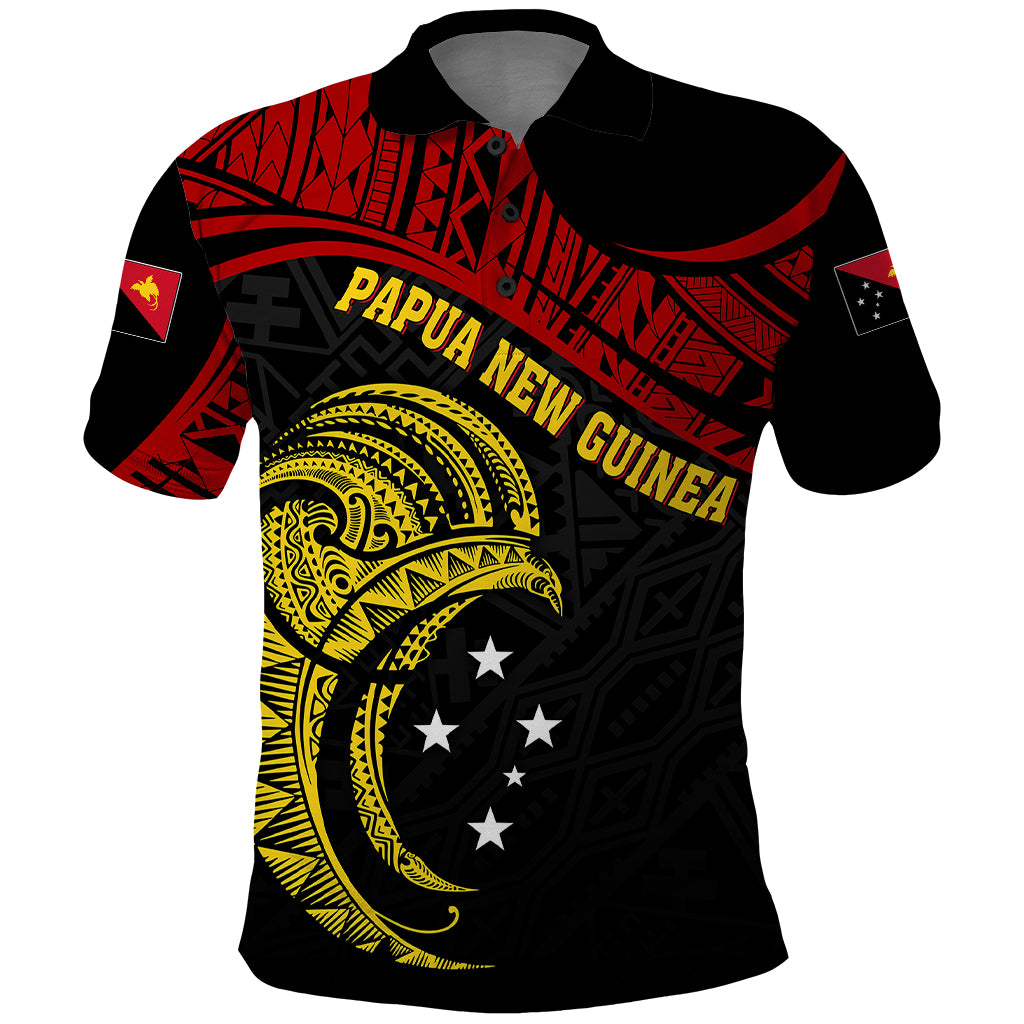 Papua New Guinea Polo Shirt 48th Independence Anniversary Bird-of-Paradise Tribal Art - Wonder Print Shop