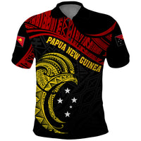 Papua New Guinea Polo Shirt 48th Independence Anniversary Bird-of-Paradise Tribal Art - Wonder Print Shop
