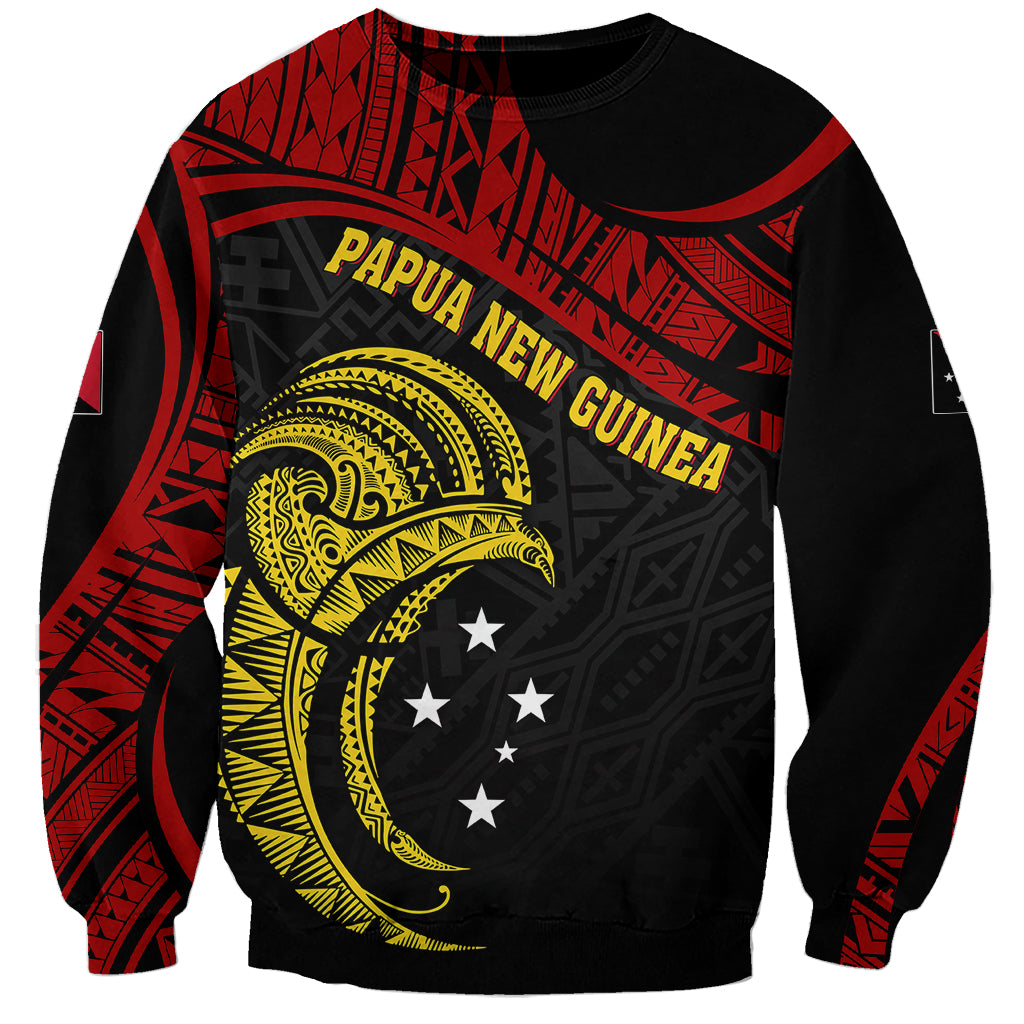 Papua New Guinea Sweatshirt 48th Independence Anniversary Bird-of-Paradise Tribal Art - Wonder Print Shop