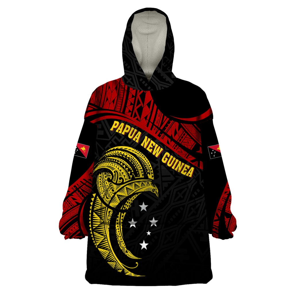 Papua New Guinea Wearable Blanket Hoodie 48th Independence Anniversary Bird-of-Paradise Tribal Art - Wonder Print Shop