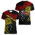 Papua New Guinea Women V Neck T Shirt 48th Independence Anniversary Bird-of-Paradise Tribal Art - Wonder Print Shop