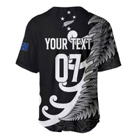 Personalised New Zealand Rugby Baseball Jersey Aotearoa Silver Fern Koru Maori Style LT7 - Wonder Print Shop