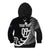 Personalised New Zealand Rugby Kid Hoodie Aotearoa Silver Fern Koru Maori Style - Wonder Print Shop