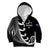 Personalised New Zealand Rugby Kid Hoodie Aotearoa Silver Fern Koru Maori Style - Wonder Print Shop