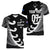 Personalised New Zealand Rugby Women V Neck T Shirt Aotearoa Silver Fern Koru Maori Style - Wonder Print Shop
