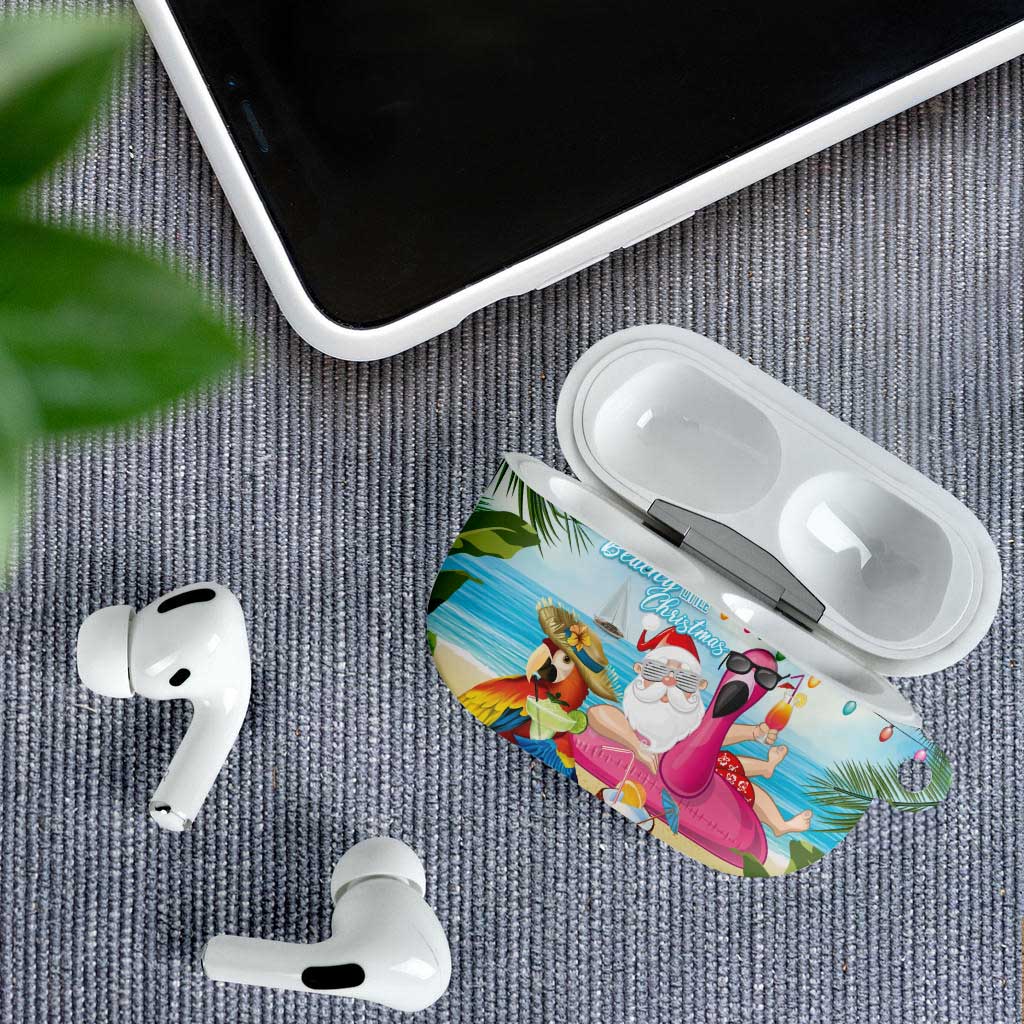 Have Yourself A Beachy Little Christmas AirPods Case with Santa Chilling - Wonder Print Shop