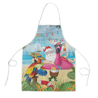 Have Yourself A Beachy Little Christmas Apron with Santa Chilling - Wonder Print Shop