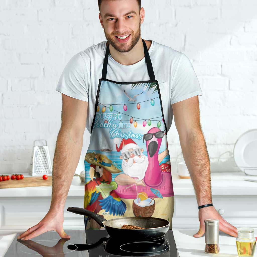 Have Yourself A Beachy Little Christmas Apron with Santa Chilling - Wonder Print Shop