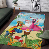 Have Yourself A Beachy Little Christmas Area Rug with Santa Chilling - Wonder Print Shop