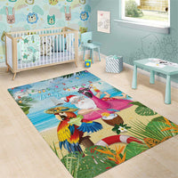 Have Yourself A Beachy Little Christmas Area Rug with Santa Chilling - Wonder Print Shop