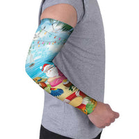 Have Yourself A Beachy Little Christmas Arm Sleeves with Santa Chilling - Wonder Print Shop