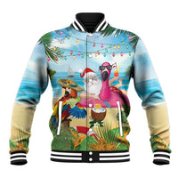 Have Yourself A Beachy Little Christmas Baseball Jacket with Santa Chilling - Wonder Print Shop