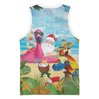 Have Yourself A Beachy Little Christmas Basketball Jersey with Santa Chilling - Wonder Print Shop