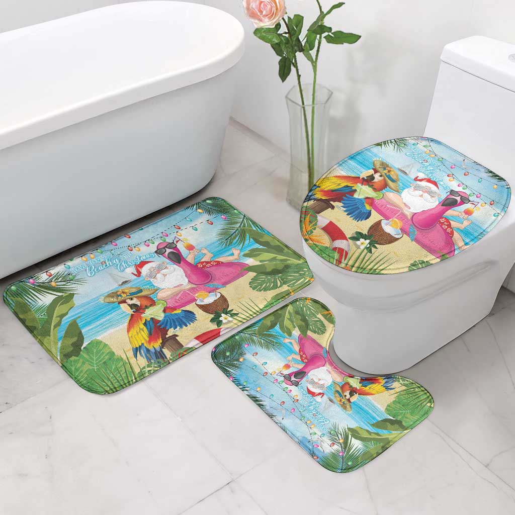 Have Yourself A Beachy Little Christmas Bathroom Set with Santa Chilling - Wonder Print Shop
