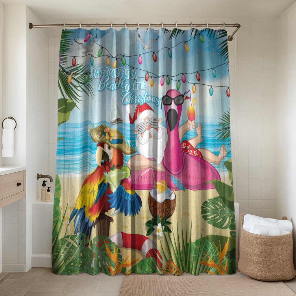 Have Yourself A Beachy Little Christmas Bathroom Set with Santa Chilling - Wonder Print Shop