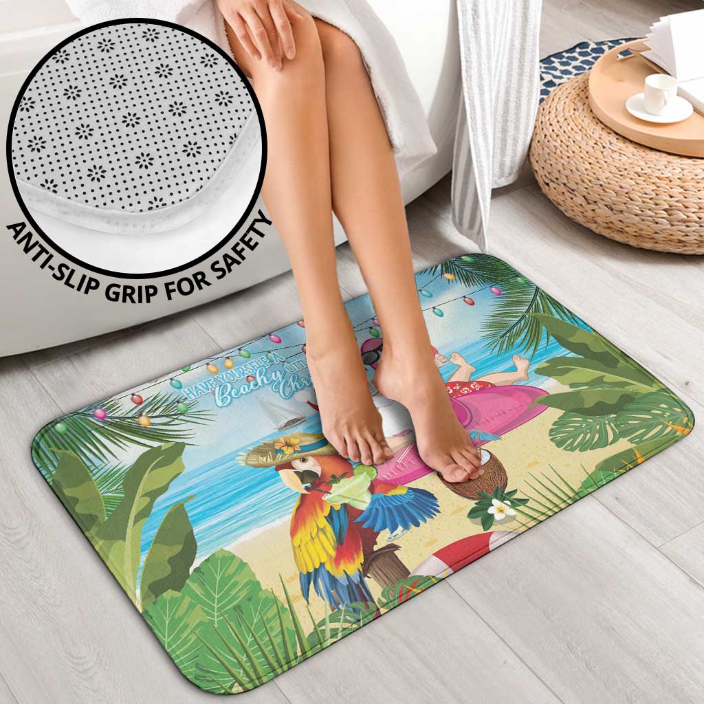 Have Yourself A Beachy Little Christmas Bathroom Set with Santa Chilling - Wonder Print Shop