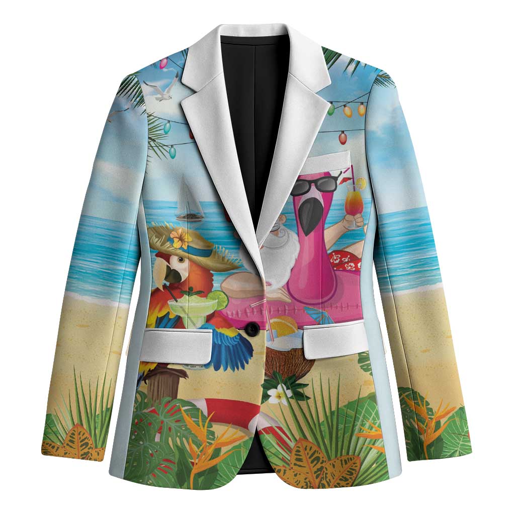 Have Yourself A Beachy Little Christmas Blazer with Santa Chilling - Wonder Print Shop