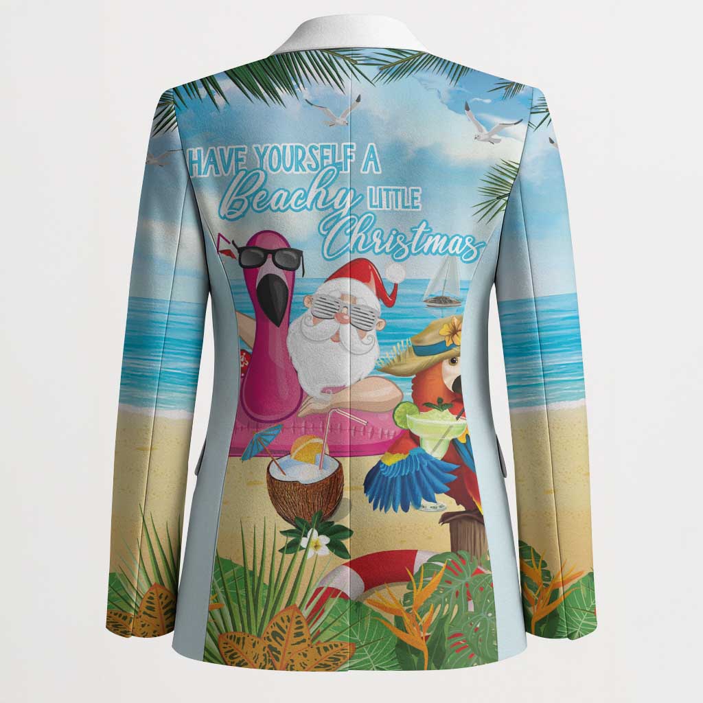 Have Yourself A Beachy Little Christmas Blazer with Santa Chilling - Wonder Print Shop