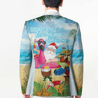 Have Yourself A Beachy Little Christmas Blazer with Santa Chilling - Wonder Print Shop