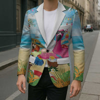 Have Yourself A Beachy Little Christmas Blazer with Santa Chilling - Wonder Print Shop