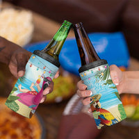 Have Yourself A Beachy Little Christmas 4 in 1 Can Cooler Tumbler with Santa Chilling - Wonder Print Shop