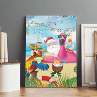 Have Yourself A Beachy Little Christmas Canvas Wall Art with Santa Chilling - Wonder Print Shop