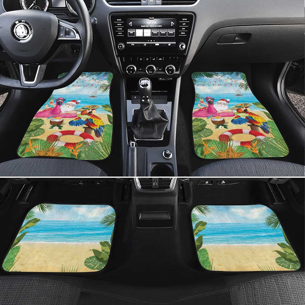 Have Yourself A Beachy Little Christmas Car Mats with Santa Chilling - Wonder Print Shop