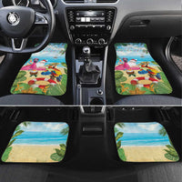 Have Yourself A Beachy Little Christmas Car Mats with Santa Chilling - Wonder Print Shop