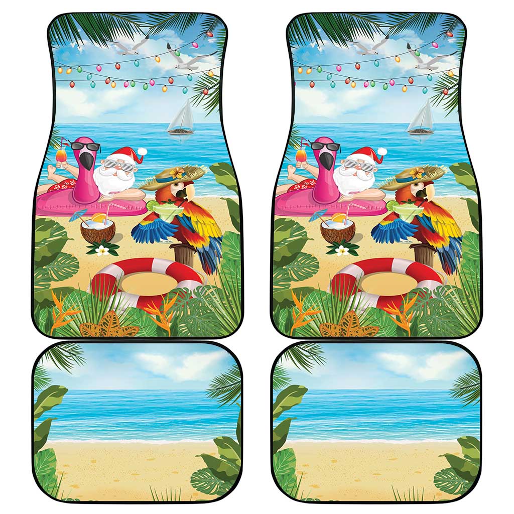 Have Yourself A Beachy Little Christmas Car Mats with Santa Chilling - Wonder Print Shop