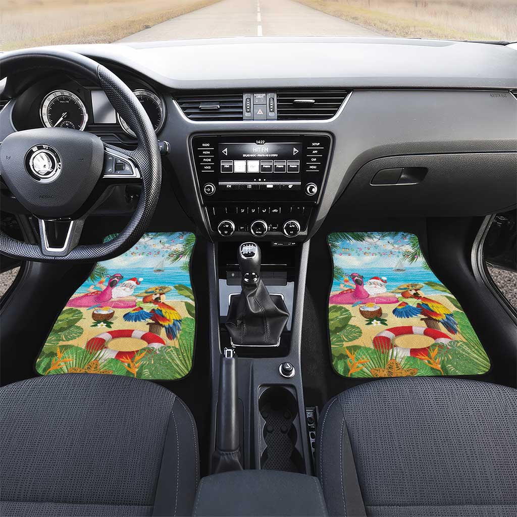 Have Yourself A Beachy Little Christmas Car Mats with Santa Chilling - Wonder Print Shop