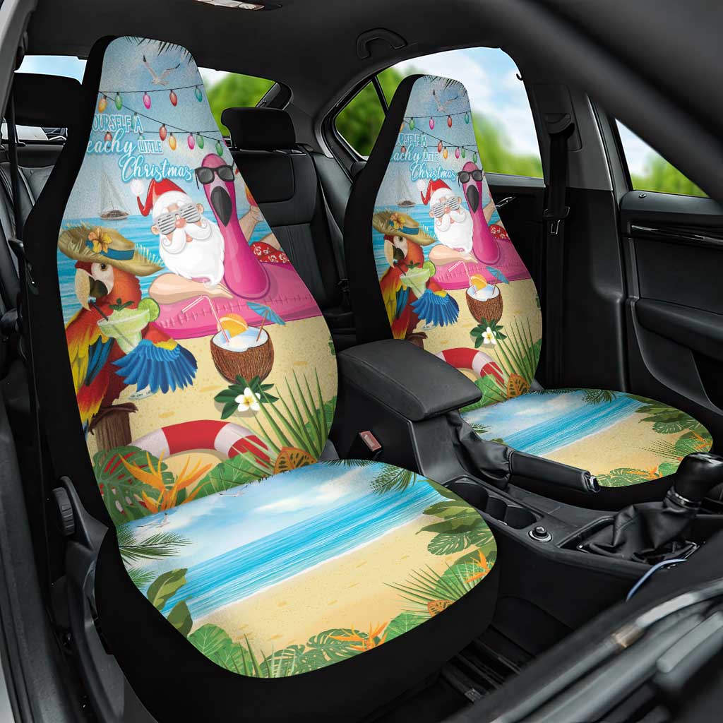 Have Yourself A Beachy Little Christmas Car Seat Cover with Santa Chilling - Wonder Print Shop