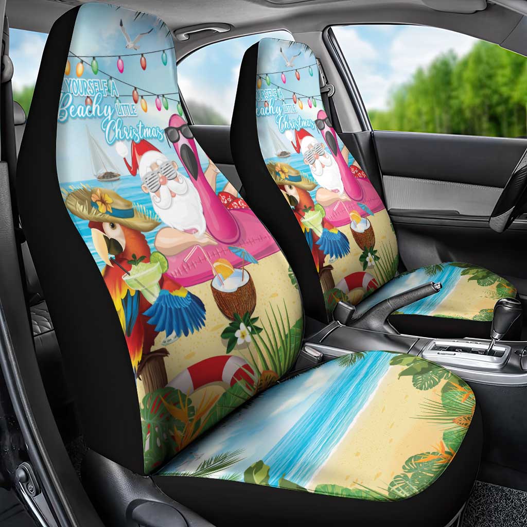 Have Yourself A Beachy Little Christmas Car Seat Cover with Santa Chilling - Wonder Print Shop