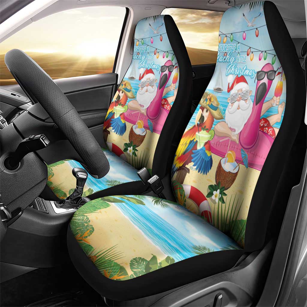 Have Yourself A Beachy Little Christmas Car Seat Cover with Santa Chilling - Wonder Print Shop